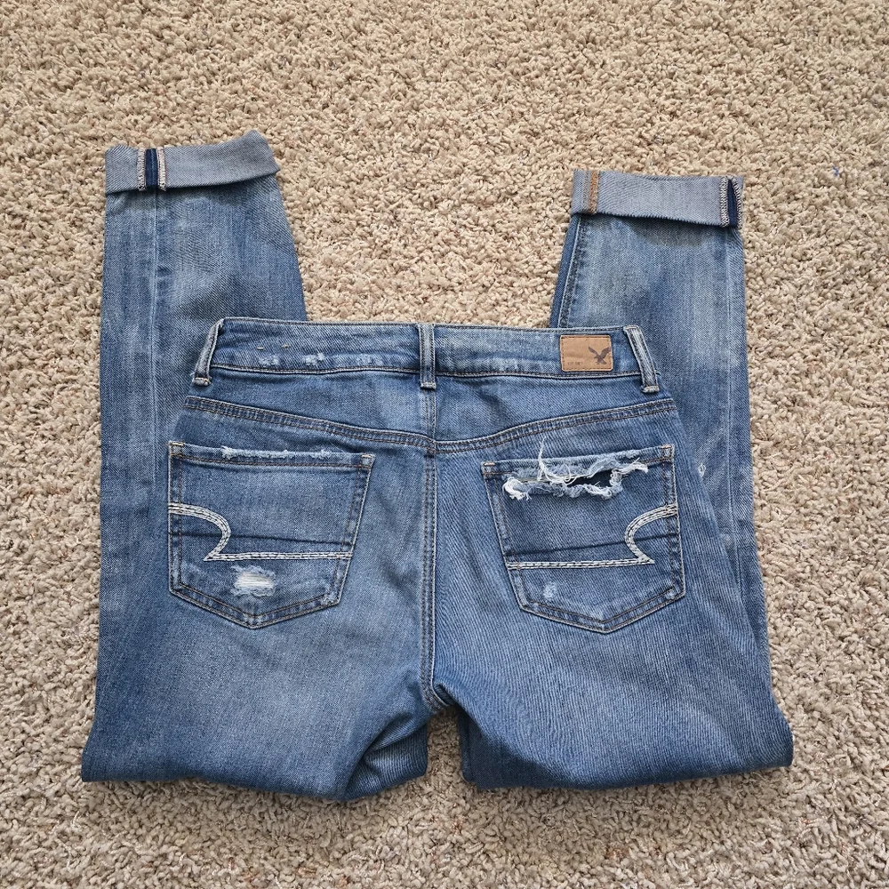 American Eagle Distressed Tomgirl Jeans - Picture 3 of 13